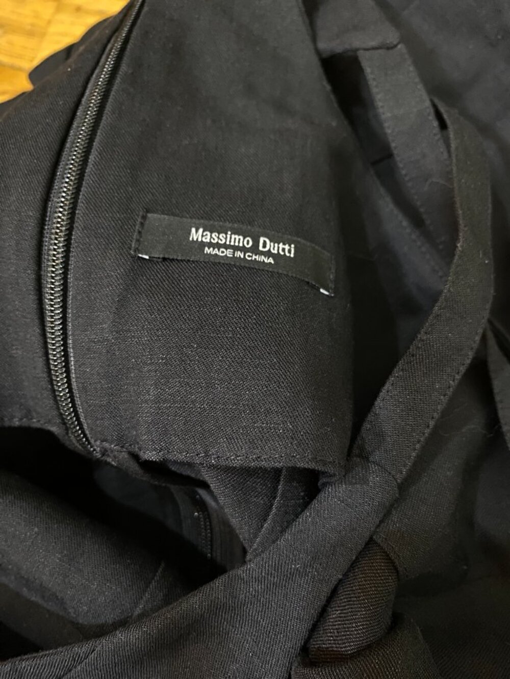 MASSIMO DUTTI Black Linen Blend Halter Midi A-Line Dress EUR 36, US 4 (or $180) - Picture 7 of 12